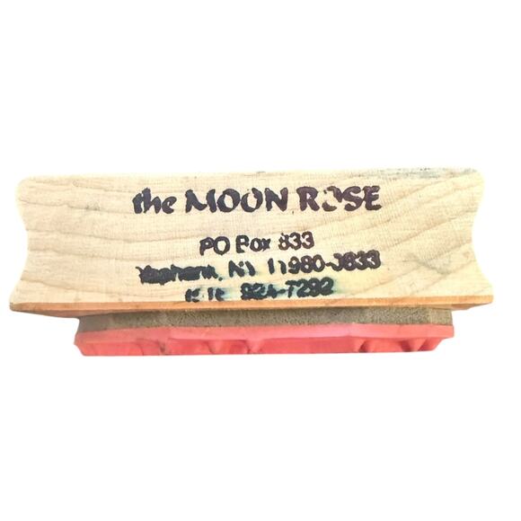 The Moon Rose Abstract Artistic Pattern Rubber Stamp - Picture 3 of 3